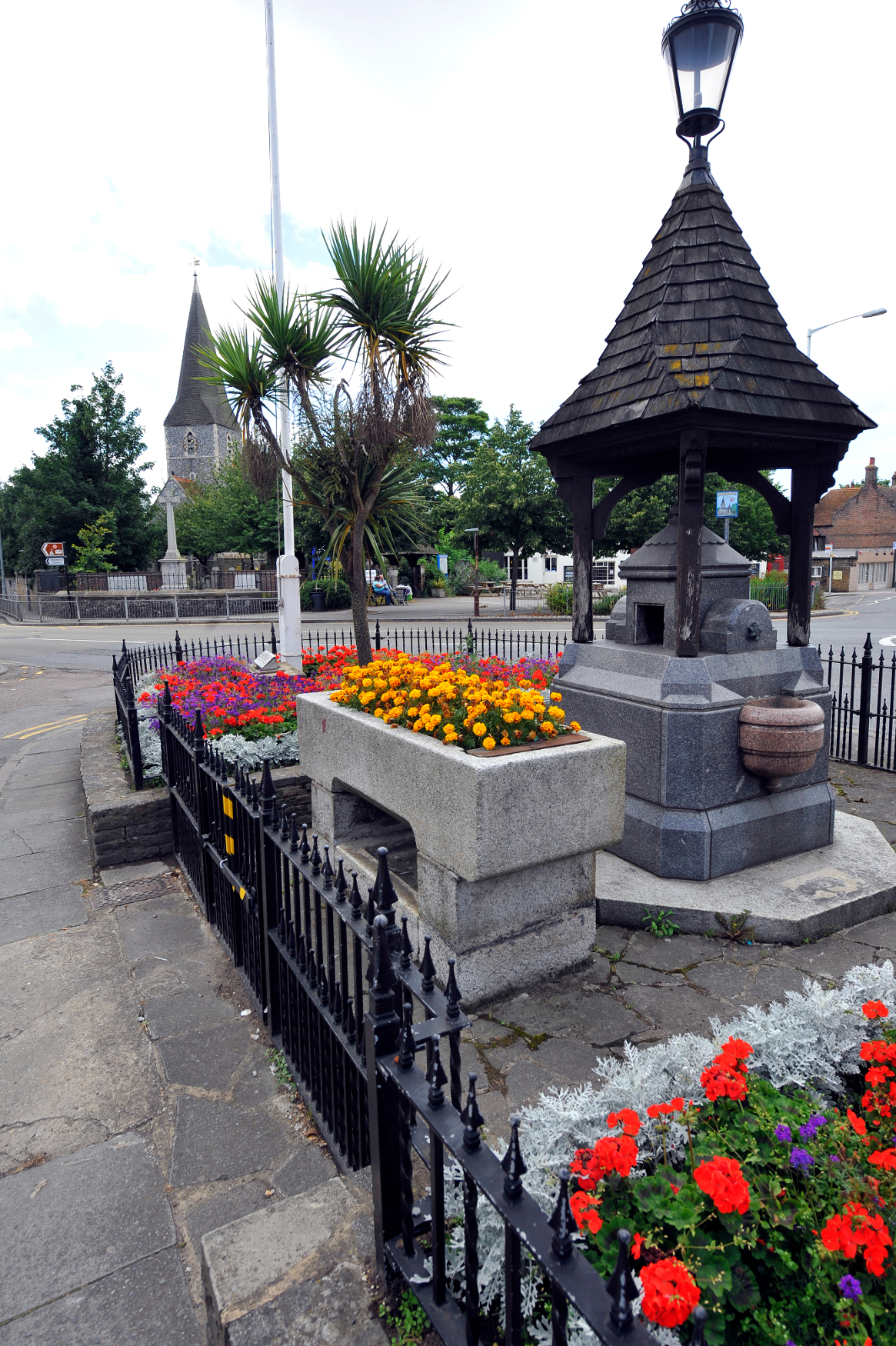 Birchington,The Square ,Water Fountain & Flowers (P) Credit Thanet Tourism