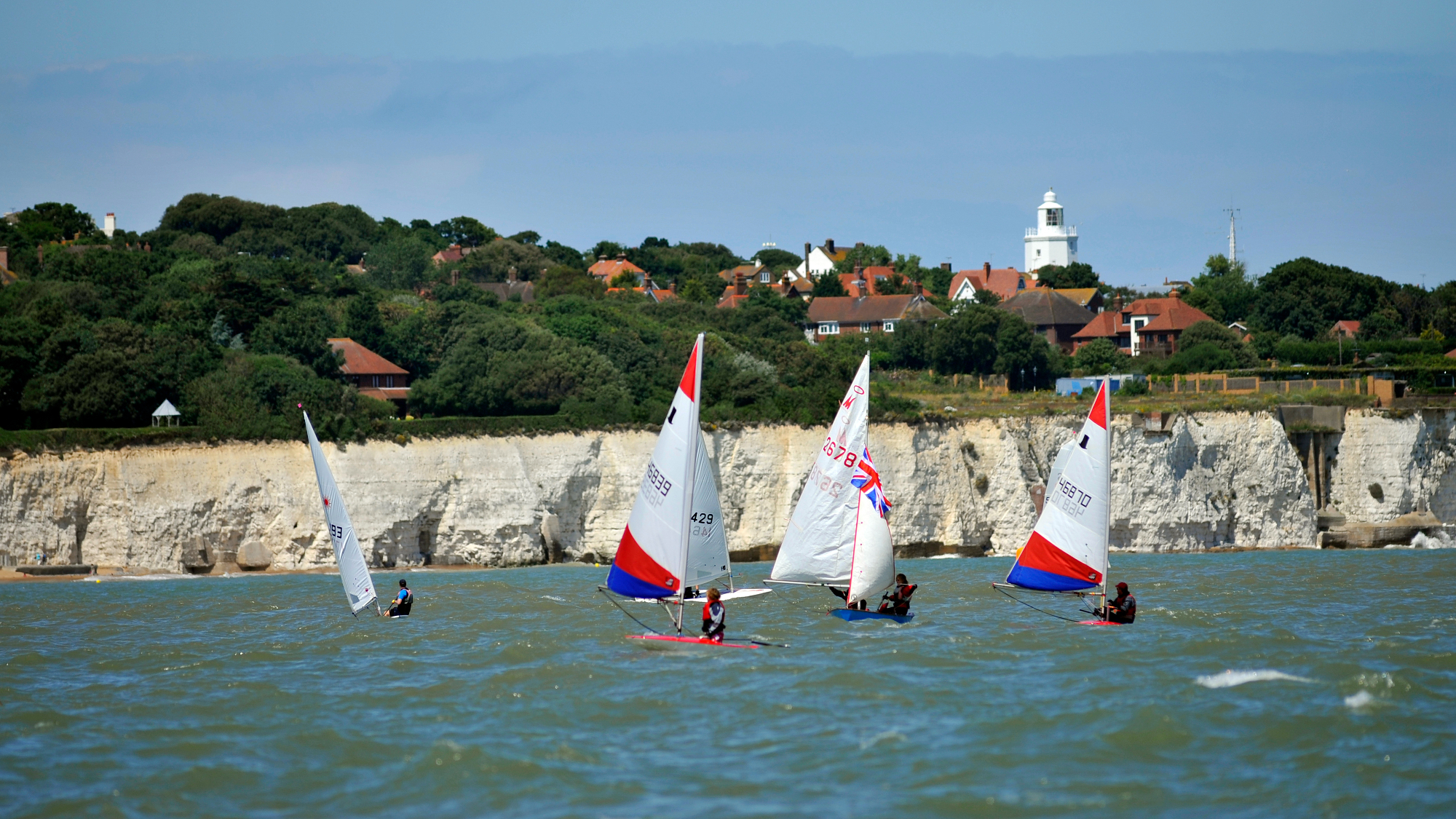EDITED Sailing, North Foreland Lighthouse In Background Credit Thanet Tourism