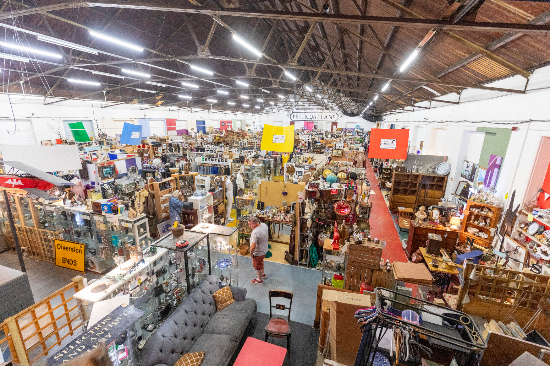 Petticoat Lane Emporium, Ramsgate Stalls From Above Credit Tourism @ Thanet District Council MK4 8928