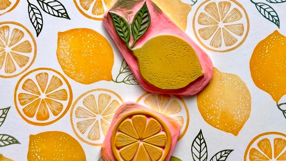 Lemon Stamp Carving