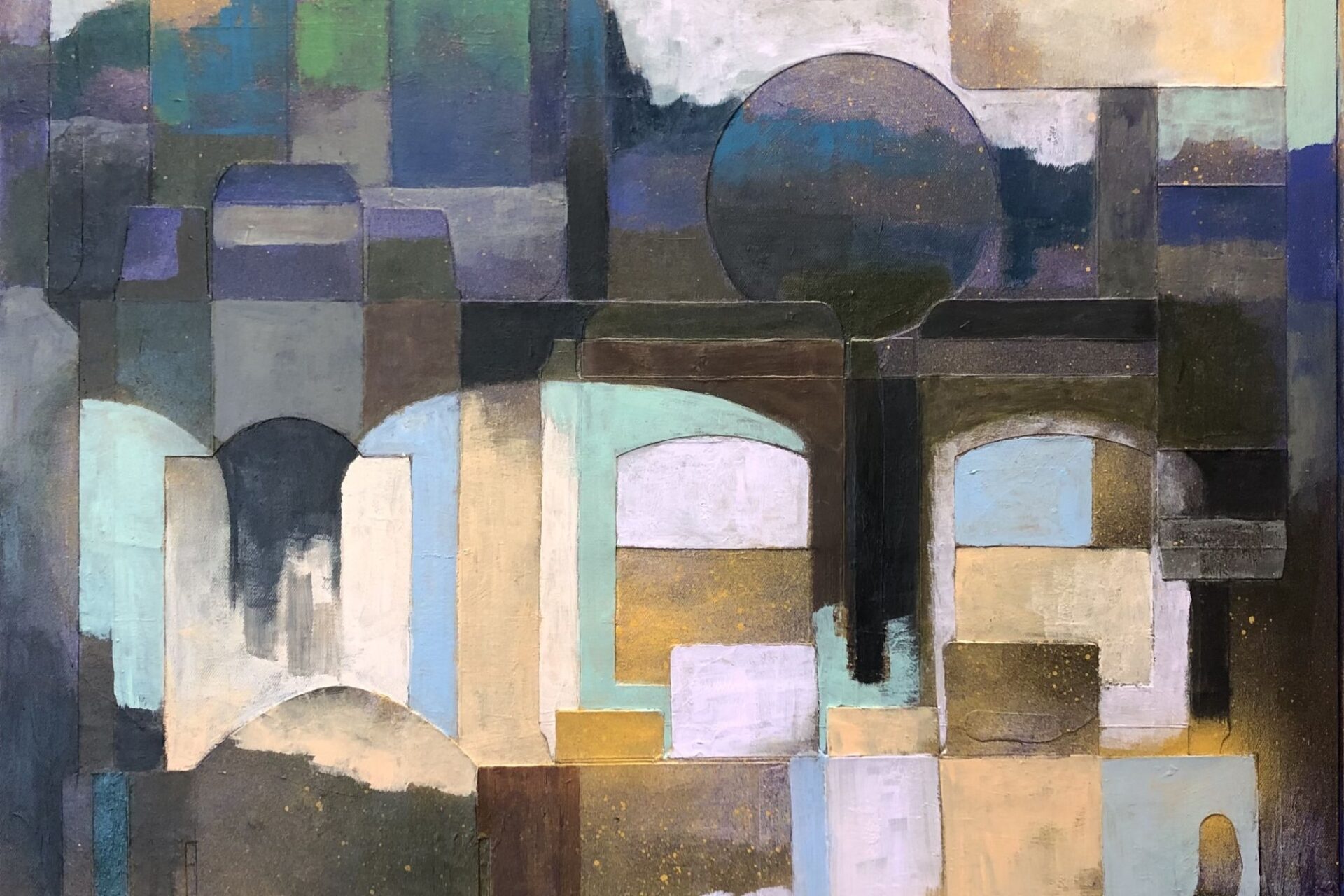 Rummers Bridge Dani Flowerdew Acrylic And Packaging On Found Canvas 1920X1280