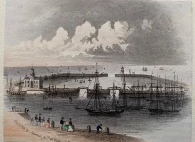 Ramsgate Royal Harbour 1860 Drawing