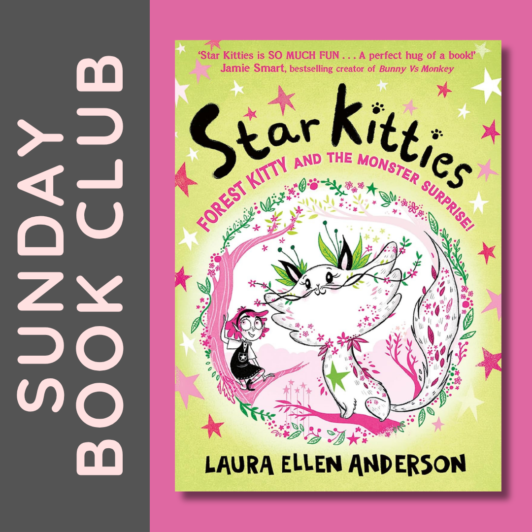 Square 1X1 Sunday Book Club Star Kitties Forest Kitty Happy Reading Bookshop Event